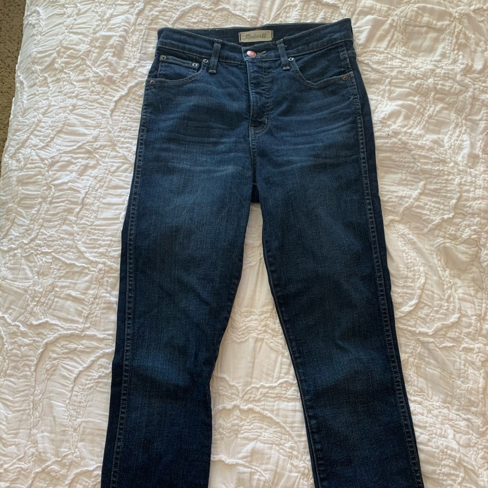 Madewell Dark Rinse High Waisted Skinny Jeans